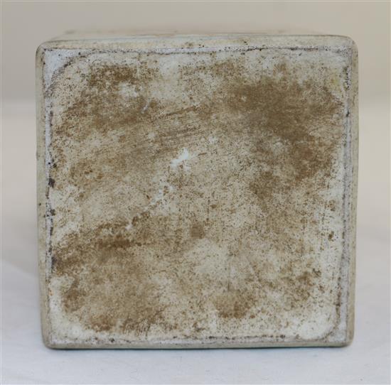 A Japanese Arita square tea canister, c.1700, 26cm